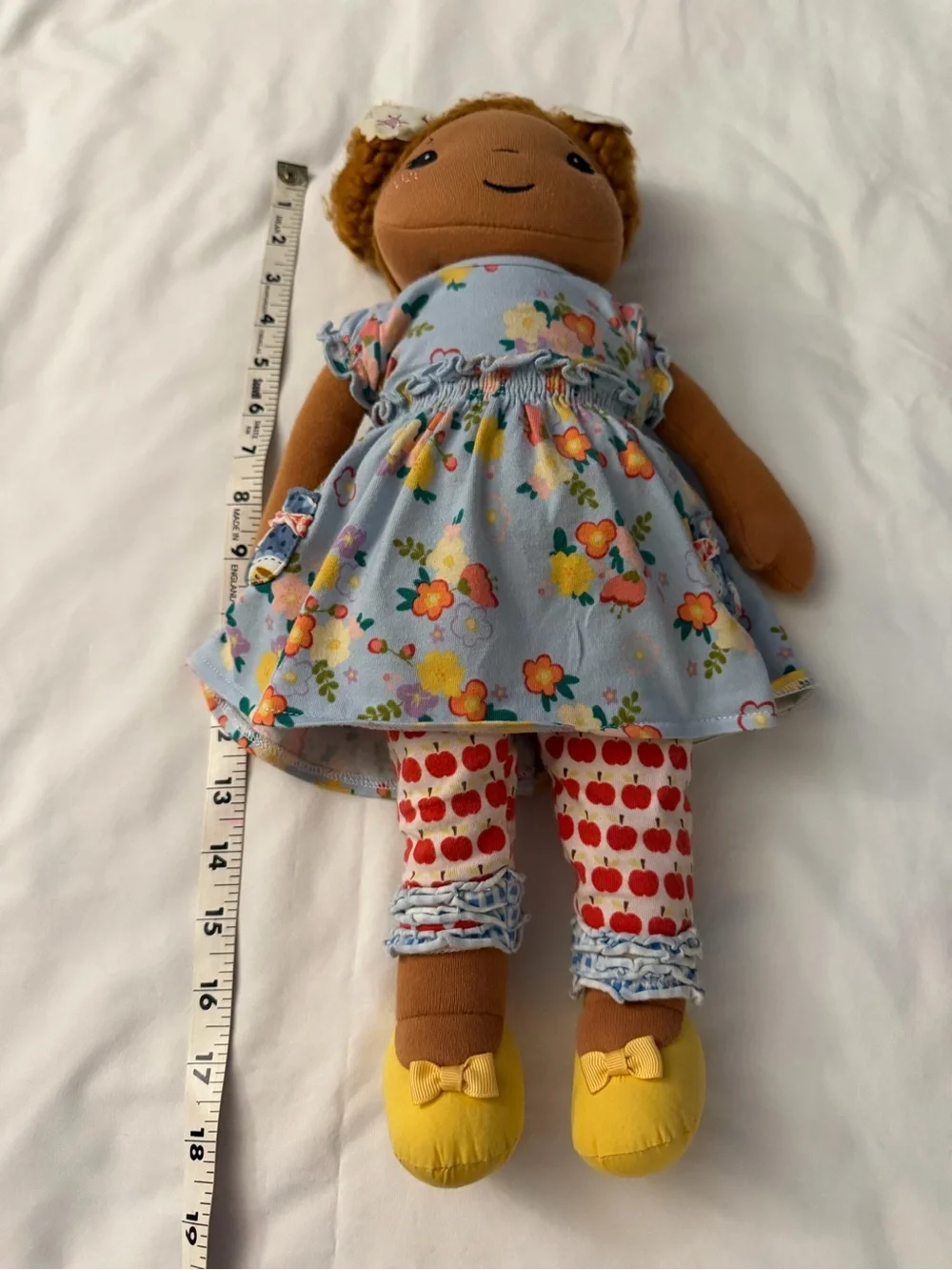 Matilda Jane Plush Floral Dress Rag Doll - Yellow Shoes, Multicolor Outfit